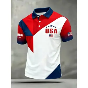 Men's Columbia Ethnic Art Print Polo Shirt, Breathable Short Sleeve, Comfortable Casual Top, Golf Polo Shirt, All Seasons
