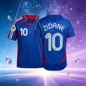 2006 France Away and Home Short Sleeve 10# Zidane Retro Soccer Jersey