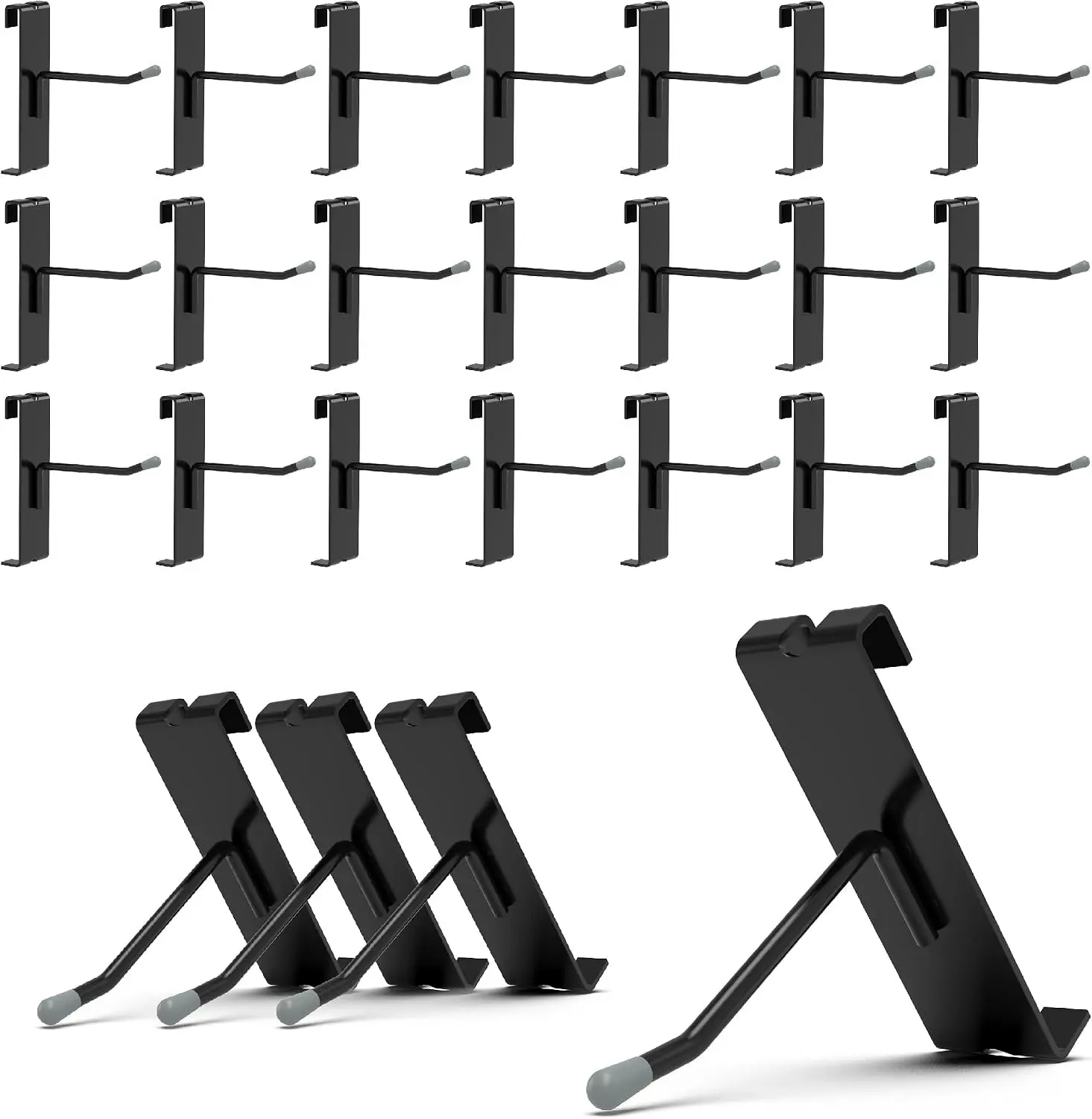 2 Inch Black Grid Wall Hooks, 50PC, Display Hooks for Grid Wall Panels