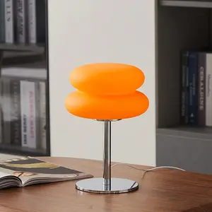 Vintage Hamburg Lamp with Metal Base, Dimmable Bedside Table Lamp, Medieval Modern Style, Insertable Nightstand Light for Bedroom and Living Room