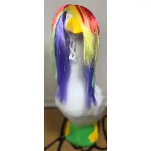 Rainbow Goose Wig 🌈 -Long Wig for Porch Geese