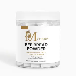 Mycern Bee Bread Powder – Superfood Smoothie Additive with Bee Bread, Propolis & Royal Jelly – Immune Support Supplement with Antioxidants & Energy Nutrients – 30 Sachets – Gluten Free – Made in Latvia