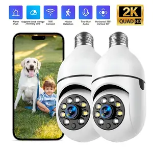 2k Resolution Wireless Wifi Security Camera, Smart Ptz Indoor Outdoor Surveillance Cam, Night Vision, Motion Detection, Pet Monitor, Monitoring