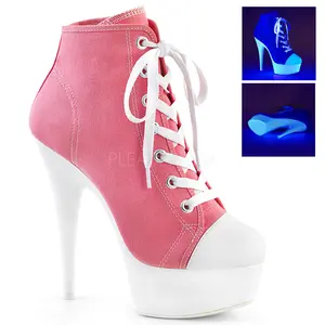 6 Inch Heel DELIGHT-600SK-02 Pink Canvas