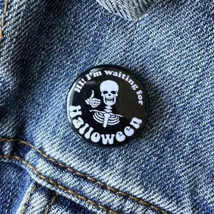 Skeleton Halloween 1" Round Button