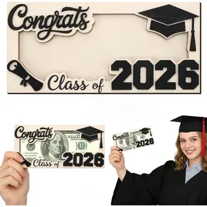 Class of 2026 Graduation Money Holder Box, Elegant Black Design, Paper Cash Envelope with Gift Box, Graduation Gift Wrapping, Diploma Display Decor, Practical Graduation Party Supplies, Ideal Gift for High School & College Graduates, Gift Wrapping Set