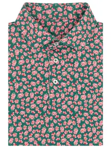 The Azalea  2.0 Spring Pink Patten Golf Polo Shirt Short Sleeve Outdoors Menswear Print Lightweight
