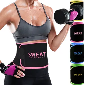 Sauna Sweat Ab Waist Trainer Belt for Women and Men - Sweat Band Waist Trainer Belt for Sports Training Gym Workouts, Men Women Sportswear, Womenswear, Fajas Para Mujer, 3 Adjustable Sizes, 5 Color Choose