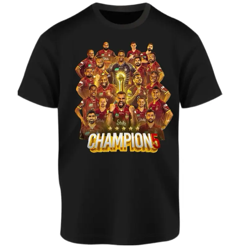 Trinbago Knight Riders Championship Fans TShirt CPL Caribbean Premier League 2025
