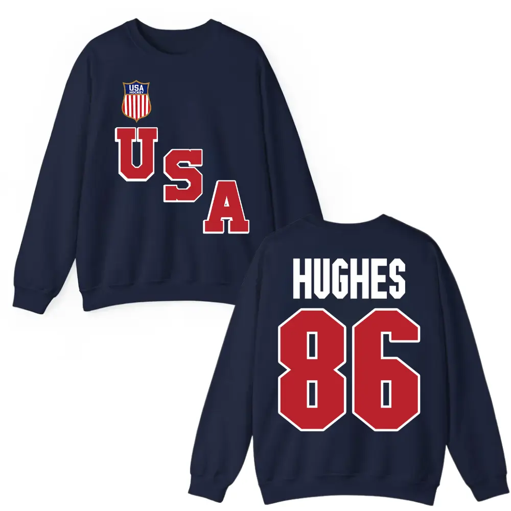 USA Hockey shirt - Patriotic hockey fan tee - Team USA inspired graphic t shirt - american hockey pride gift - Jack Hughes - Olympics