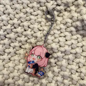 ANYA WITH PEANUTS ACRYLIC KEYCHAIN { SPY X FAMILY }