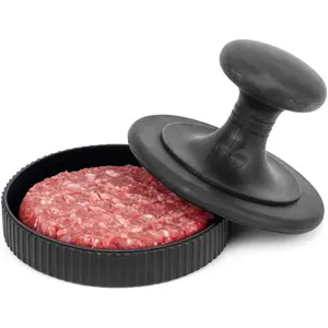 Non-Stick Hamburger Press Patty Maker 1/3 lb with 100 Papers for 4.5-6" Patties with Ring Mold- Dishwasher Safe Burger Smash Press for Griddle-Burger Shaper Form Tool