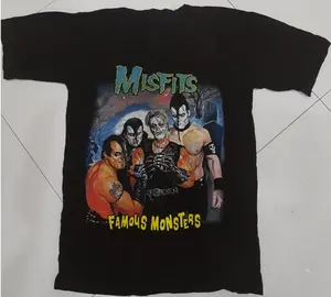 Reprinted Misfits Famous Monsters Black Men T Shirt S To 5xl Gift Fans K28107379