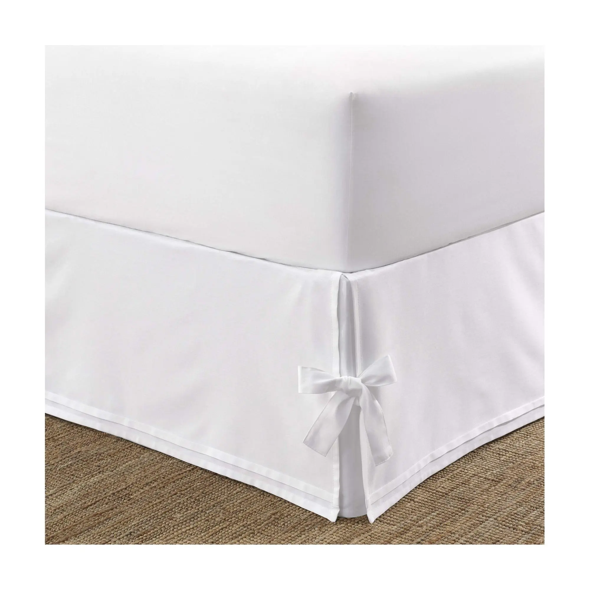 Laura Ashley Solid White Full Tailored Bedskirt
