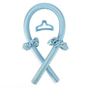 4-piece heat-free curling iron headband curling iron set Soft elastic fiber curling ribbon for sleeping DIY heat-damage-free curling tool Painless sleeping design Perm Rod Set Hair Rollers Wave