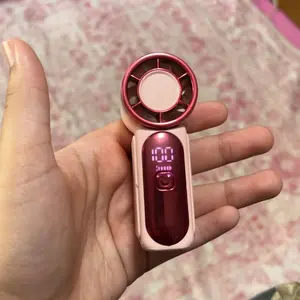 Women's Mini Handheld Cordless Portable Cooling Fan - 6-Speed Turbo Mode, LED Display, USB Rechargeable, Cool Gadgets with Purse-Size Coolness, Mom Gifts for Travel, Makeup & Outings (Household Appliances)