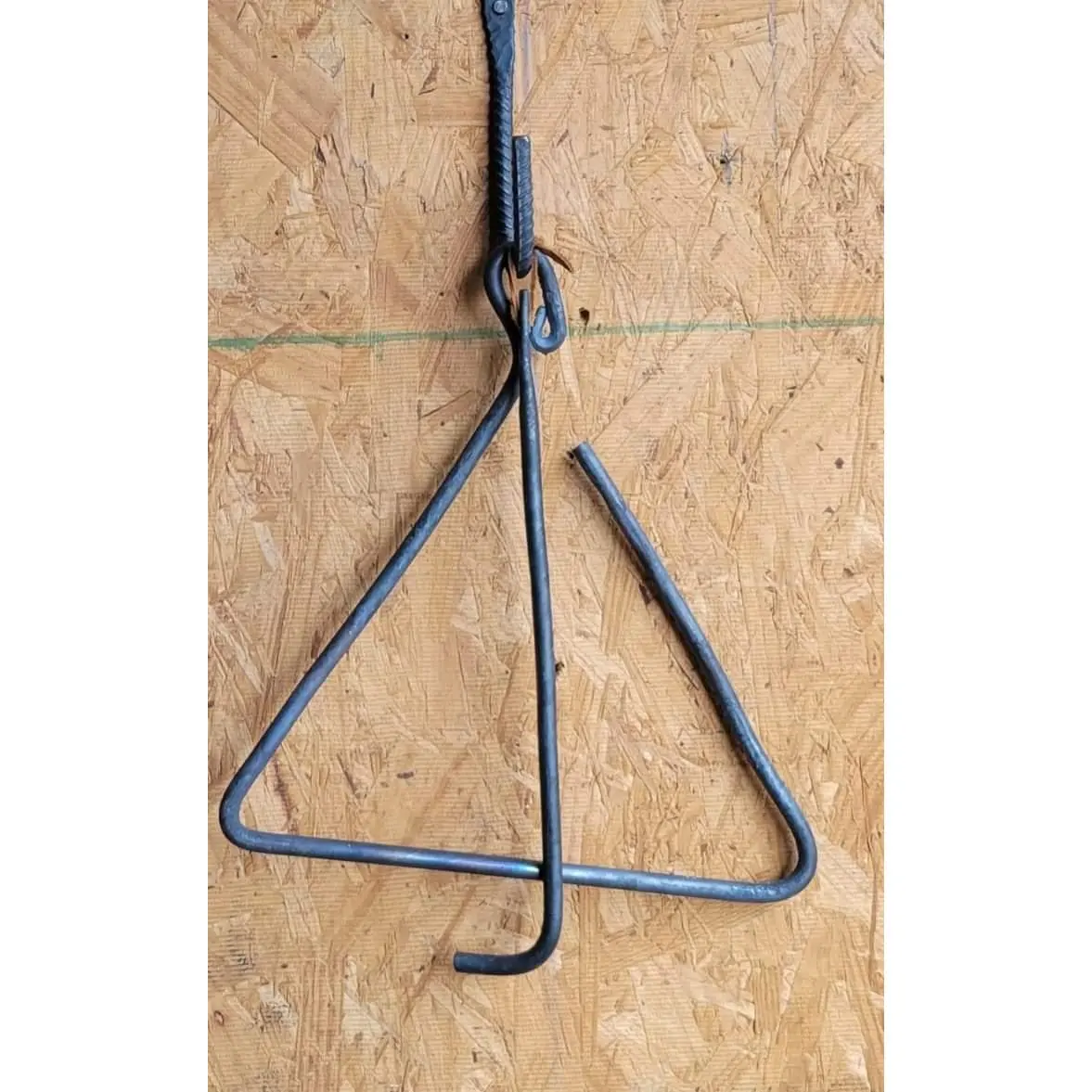 Hand forged triangle dinner bell