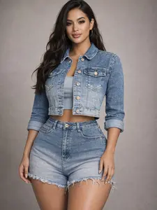 Blended Denim Short