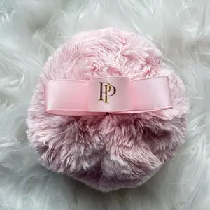 Velvet Powder Puff Soft Luxe Mess-medium Efficient Plush Cotton for Dusting Setting Body Powder Application
