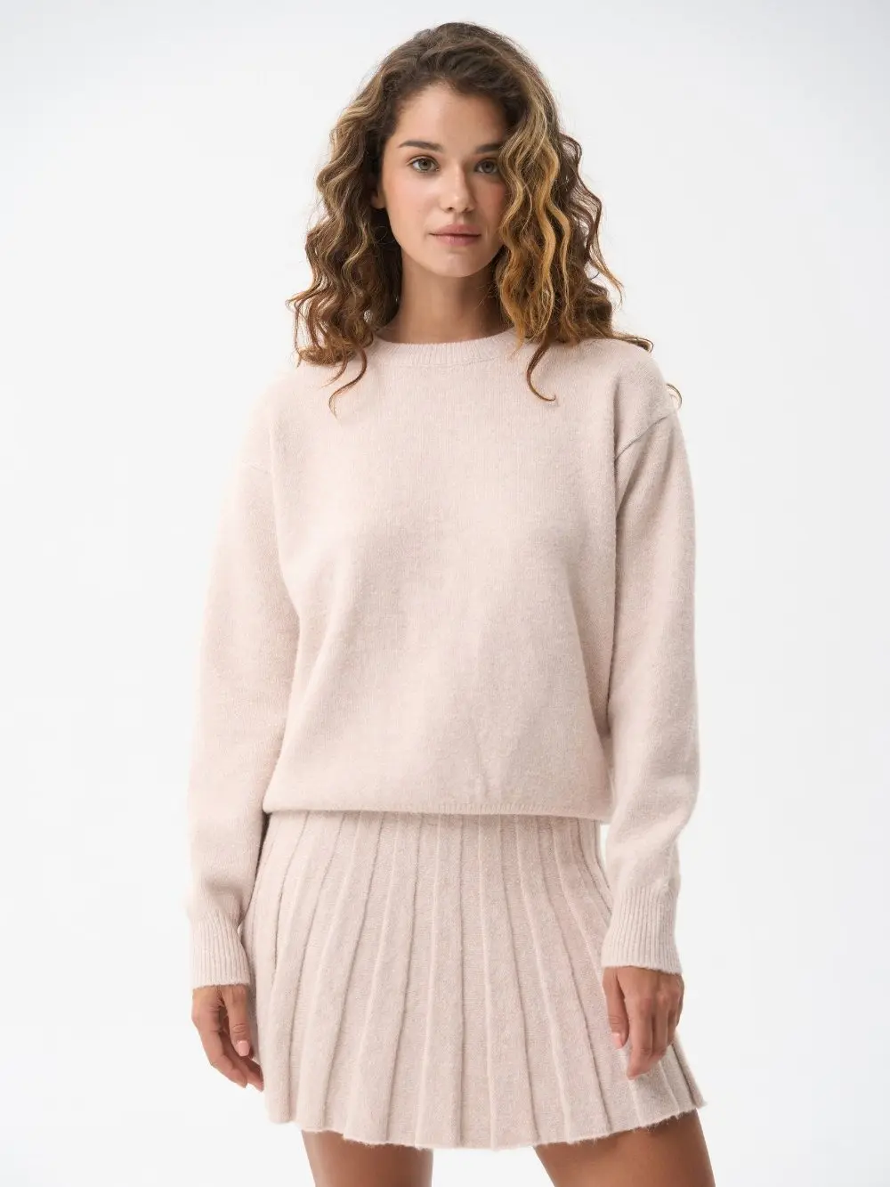 SOLMAR Women's Wool Sweater with Soft Ribbed Cuffs