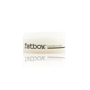 Fatboy Sea Salt Hair Pomade with Coconut Oil & Shea Butter, Lightweight Hold for Texture, Styling & Shine, Tousled Beach Waves Finish, Hair Care for All Hair Types, Paraben Free, Color Safe, 2.6 OzVisit the Fatboy Hair Store