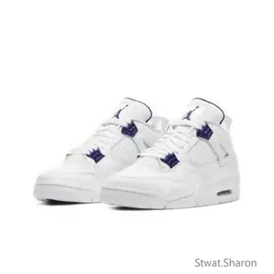 Retro purple metallic style white and purple casual sports versatile durable and comfortable basketball shoes