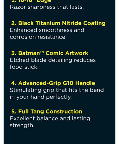 2 Piece Set | 8" Chef's Knife & 3.75" Paring Knife | Shadow Black Series | BATMAN™ Edition | Dalstrong ©