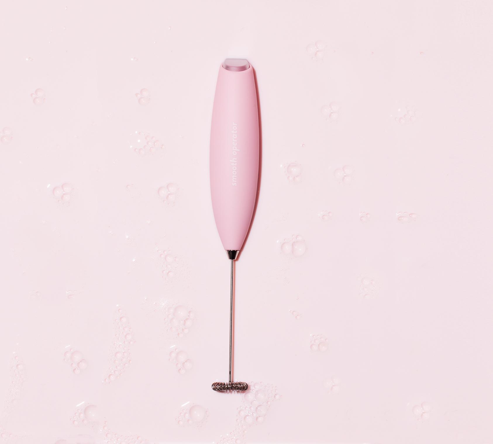 Smooth Operator Electric Whisk - Quick Drink Mixing, Pink, High Quality, Stand Included