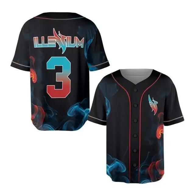 IIIenium Baseball Jersey, Fire Rave Shirt, EDM Festival Outfit Gifts #Baseballjersey