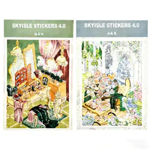 SkyIsle Stickers 4.0 Limited Edition Diamond Tears & Shimmering Vanity Table Scene DIY Sticker Set 2 Sheets Sparkling adult stress relief  Toy for All Ages
