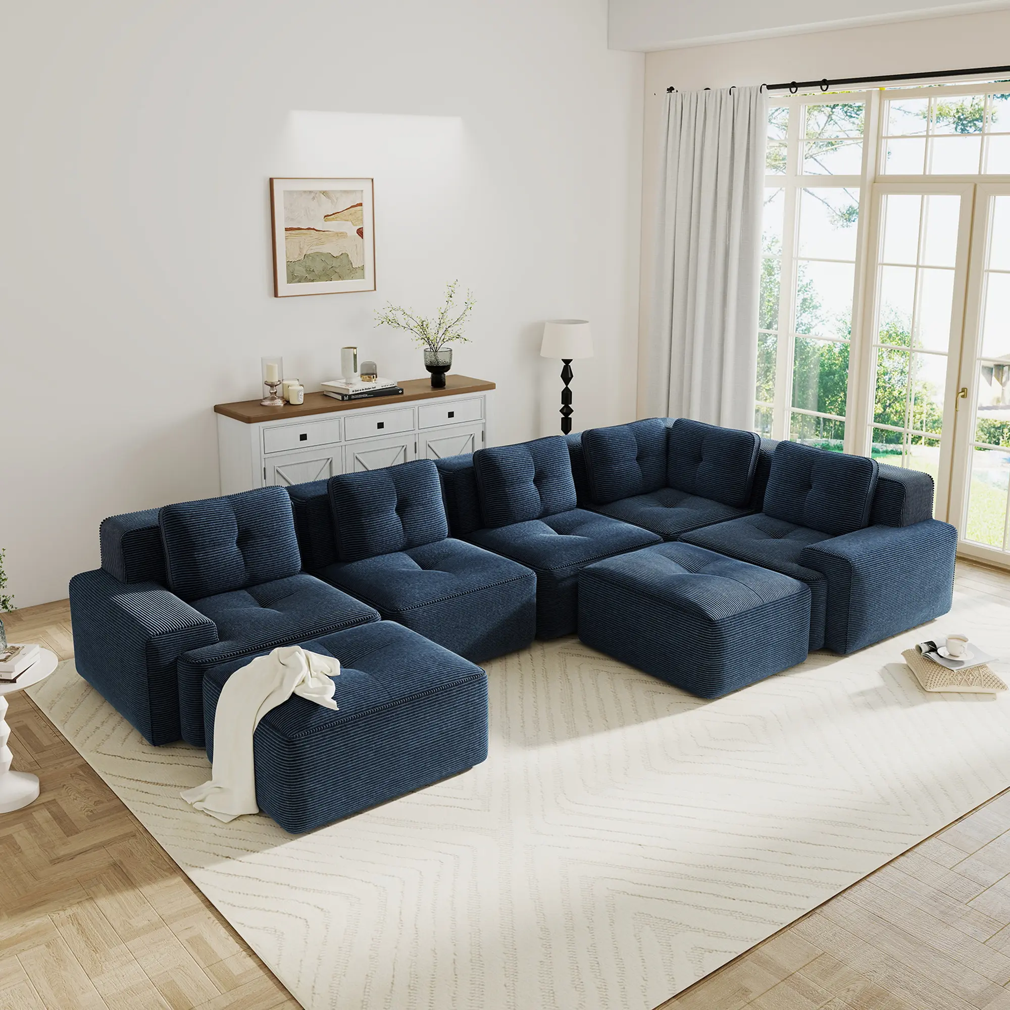 Blue + Corduroy + 4 Seat12