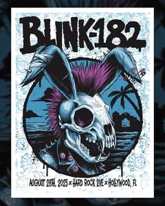 Blink-182: 2025 Tour Poster — Hard Rock Live, Hollywood, FL