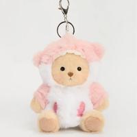 5.9 Inches Pink Shark Brown Mini Bear