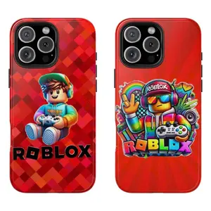 Roblox Phone Case Suitable for iPhone 17-11 Pro Max/Plus and  Samsung Galaxy S23-25 - Waterproof Shockproof Cellphone Casing with Impact Resistance & Screen Protector - Lexan Plastic & TPU Materials - Glossy Finish & UV Protected