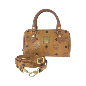 Pre-owned MCM Vegan Leather Shoulder Bags Visetos PVC 2way Shoulder Handbag