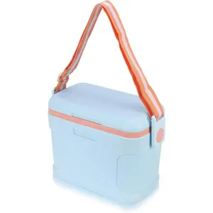 8.5Qt Mini Cooler – 14 x 7.6 x 10.6In Ice Box with Smart Divider, Locking Lid, Adjustable Shoulder Strap – Insulated Picnic Basket Beach Cooler Bag – 36- Hour Ice Retention – Stylish Colors