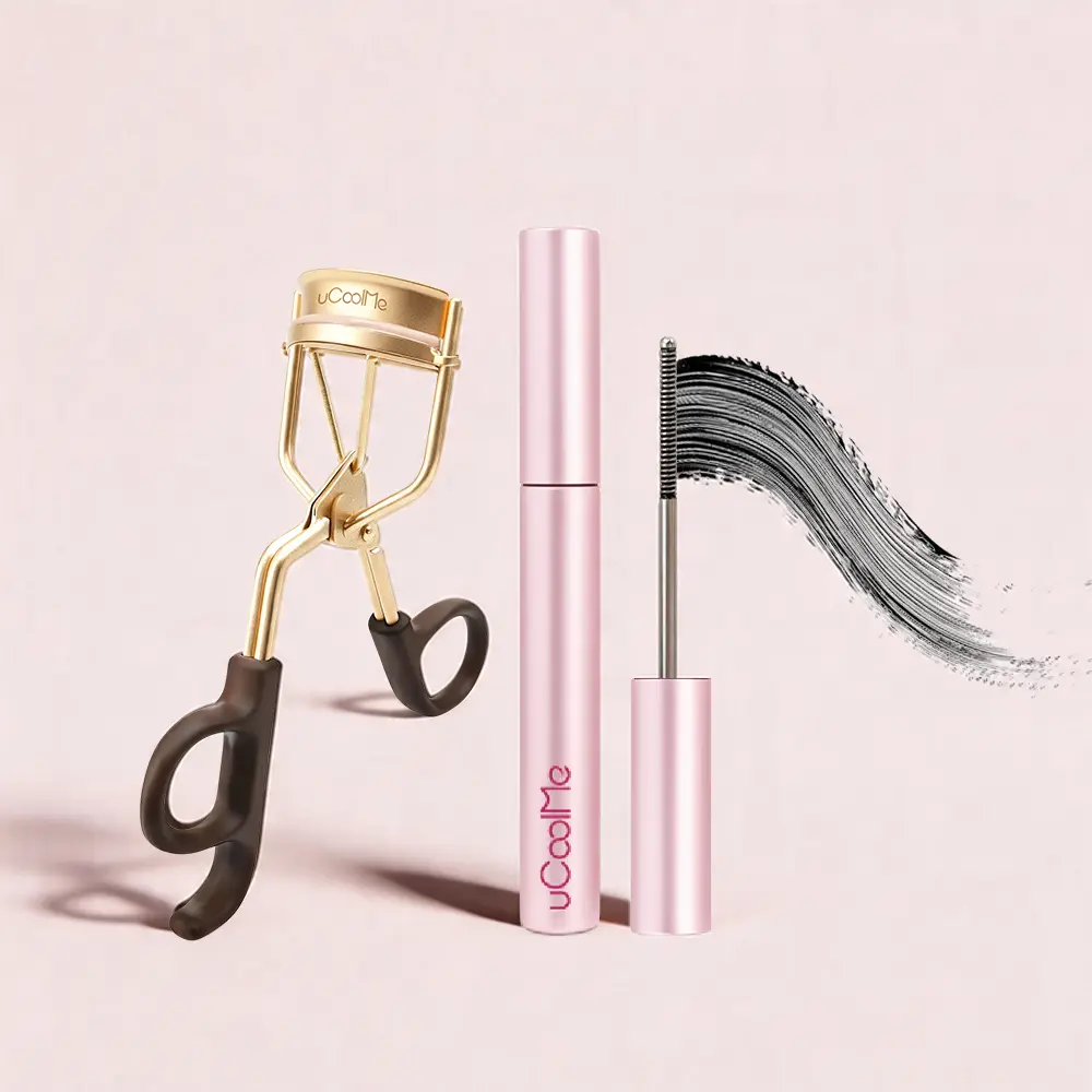 uCoolMe Lengthening and Curling Mascara 3D Eyelash Iron Magic Wand Mascara Black Long Lasting Waterproof Smudge Proof 24 Hour Wear Natural Extension Thickening Effect Ultra Fine Volumizing Makeup Cosmetics with Eyelash Curler #DealsForYouDays