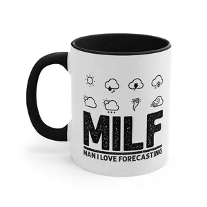 Funny I Love Forecasting Meteorology Coffee Mug Weather Forecast Themed Novelty Drinkware, Weatherman Weatherwoman Gift for Meteorology Lover Future Climatologist Weather Nerd Coworker Friend Birthday Holiday Present