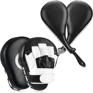 4 Pcs Boxing Pads Taekwondo Kick Pads Set Curved Focus Punching Mitts Martial Arts Kicking Targets Sparring Mat for Kids Men Women