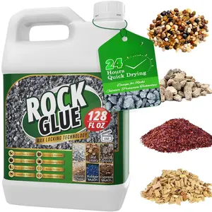 Rock Glue - 1 Gallon -Dry Mulch Glue for Landscaping, Ready-to-Use, Weather-Resistant, Gravel Binder for Stones, Pea Gravel, Pebbles, Outdoor Rock Stabilizer for Driveways, Garden, Yards, Patios