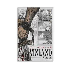 Vinland Saga Poster, Thorfinn Viking Art Print, Nordic Anime Wall Decoration (Unframed)