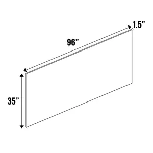 White Frozen Wood Textured - Finished Panel 1.5” Thick - 96 Inch Height x 35 Inch Width x 1.5 Inch Depth - M04-PNL35961.5