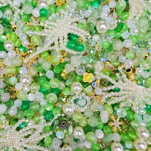 MIxed 8mm Crystal/Glaze/Alloy/Resin Mix Beads For Bracelet Necklace Key/Bag Charm Craft Projects