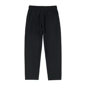 Men's 4-Way Stretch Athletic Pants Straight Leg Lightweight Nylon Spandex Workout Track Pants with Zip Pockets Menswear Trouser Plain Beige Bowling