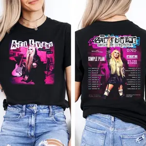 Avril Greatest Hits Tour 2025 Graphic Tee, Lavigne Tour Album 2025 Concert 2-Sided Unisex T-Shirt, Perfect for Music Fans