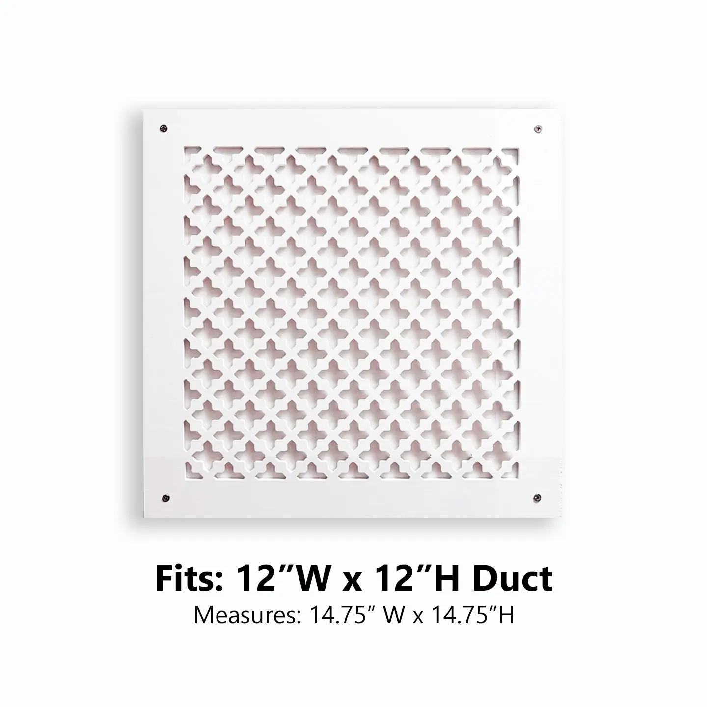 Decorative Pattern A/C Vent Covers - 100% Wood Primed White -No Filter