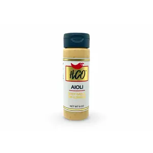 Hot Crispy Oil Spicy Garlic Aioli Dip & Spread - 8oz Spreadable Cooking Seasoning, Made with Soybean Oil, Vinegar, Chili, Chili Flakes, Salt, 12-Month Shelf Life, Ambient Temp Storage for Cooking, Flavoring Dishes, 12 Months