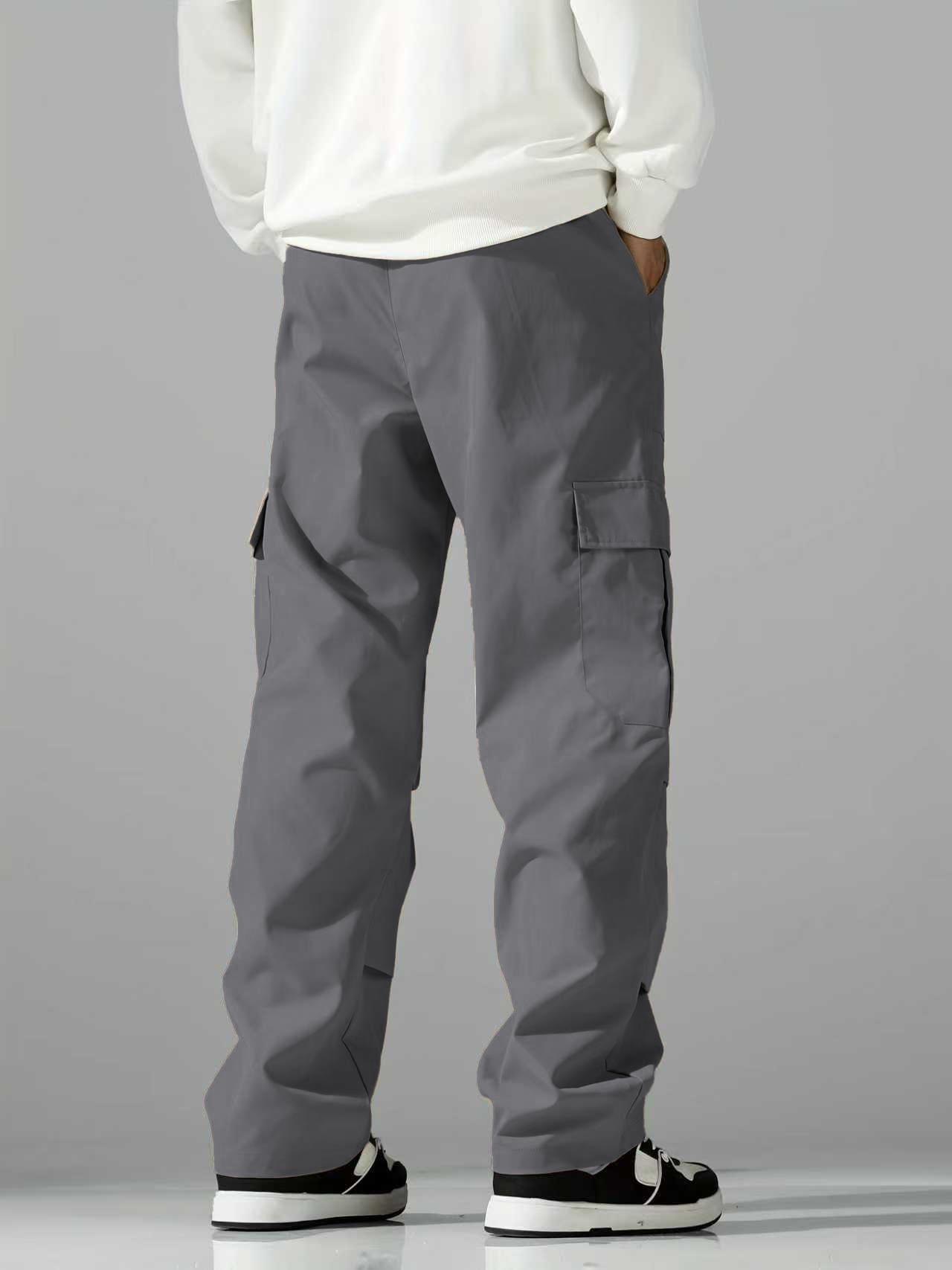 Men’s multi-pocket comfortable cargo pants for outdoor casual sports, long pants