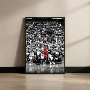 Premium Poster: "Michael Jordan – The Last Shot" – Essential Artwork for Basketball Enthusiasts, Ideal for Dorm Walls and Fan Collections