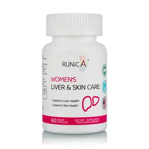 【RUNICA】Liver & Skin Detox for Women – Milk Thistle, Turmeric, Glutathione & Rose – Supports Liver Health, Skin Glow, Antioxidant Protection
